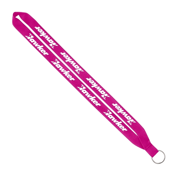 Import Rush 3/4" Polyester Lanyard with Sewn Silver Ring - Image 10