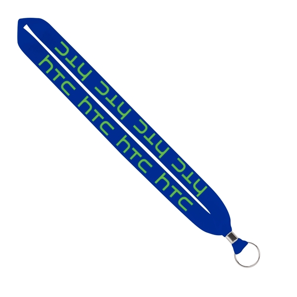 Import Rush 1" Polyester Lanyard with Silver Crimp & Ring - Image 5