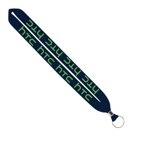 Import Rush 1" Polyester Lanyard with Silver Crimp & Ring - Image 8