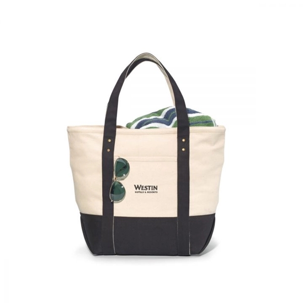Seaside Zippered Cotton Tote - Image 1