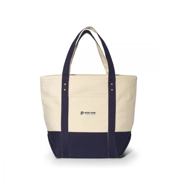 Seaside Zippered Cotton Tote - Image 2