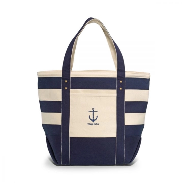 Seaside Zippered Cotton Tote - Image 3