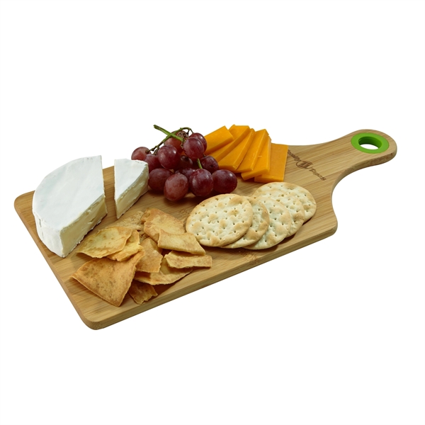 Bamboo Cheese Board w/ Silicone Ring - Image 1