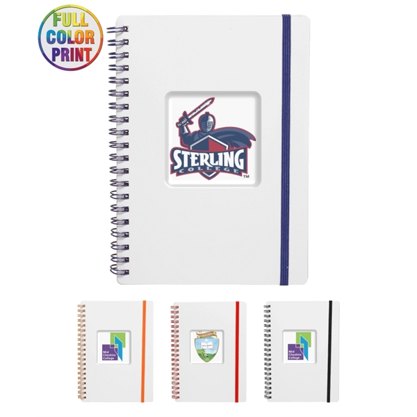 Union Printed Frosted Eco Spiral Notebook Jotter, Full Color - Image 1