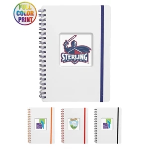 Union Printed Frosted Eco Spiral Notebook Jotter, Full Color