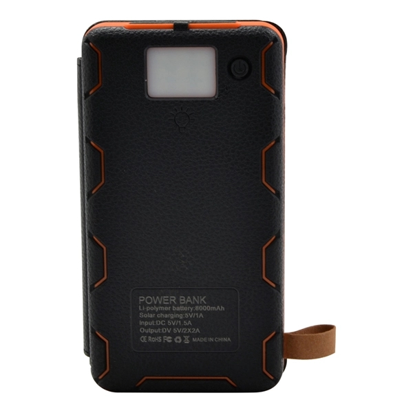 8000mAh 4 Solar Panel Power Bank with Torch - Image 10