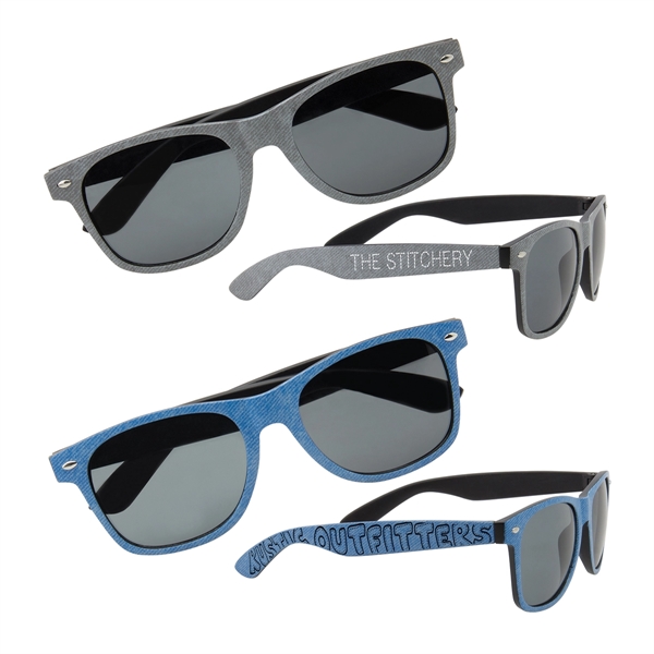 Denim Print Sunglasses - Image 1