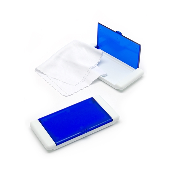 Microfiber Screen Cleaner Cloth in Compact Travel Case - Image 3