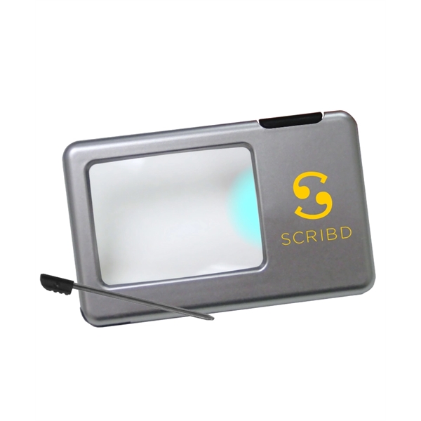 LED Lighted Pocket Magnifier With Pen - Image 1