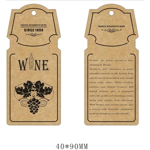 Wine Hang Tag - 350GSM Kraft Paper
