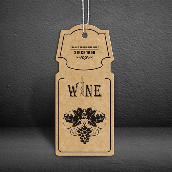 700GSM Wine Hang Tag - Kraft Paper - Image 1