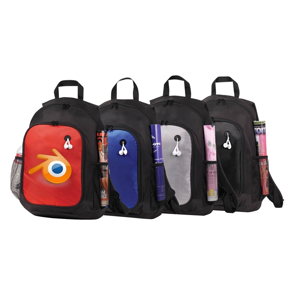 Computer Backpack with earphone port and inside organizer