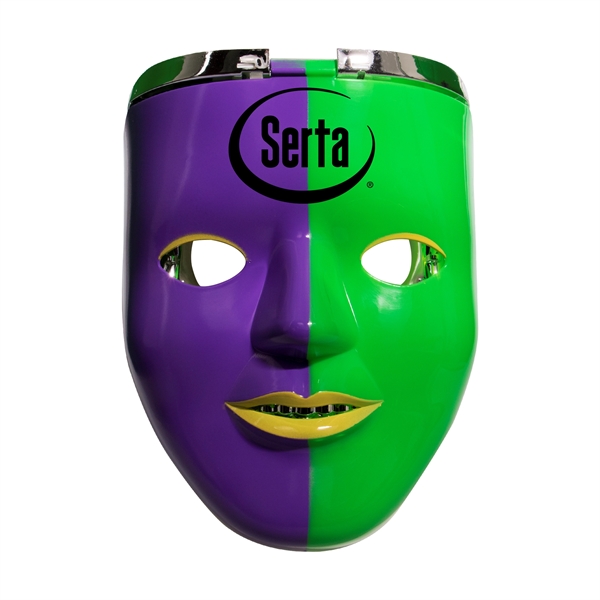 Mardi Gras LED Double Face Mask - Image 1