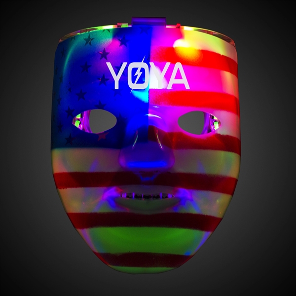 Patriotic LED Double Face Mask - Image 1