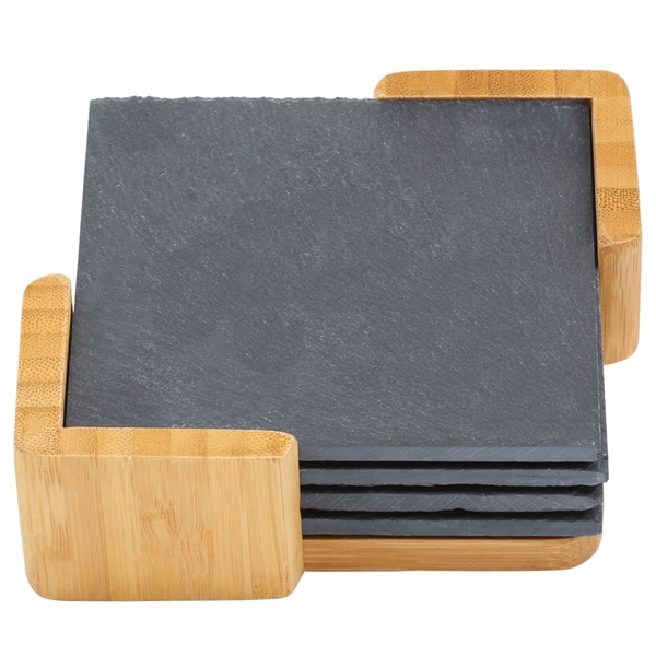 Bamboo + Slate Coasters (Square) - Image 2