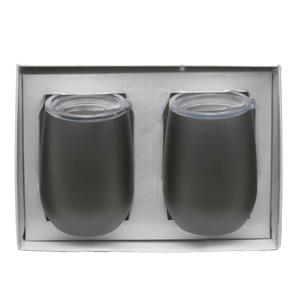Stainless Steel Stemless Wine Tumbler Gift Set - Image 2