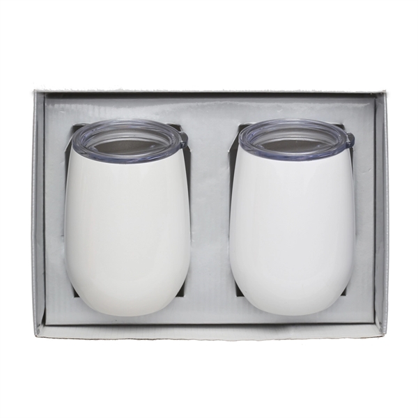 Stainless Steel Stemless Wine Tumbler Gift Set - Image 5