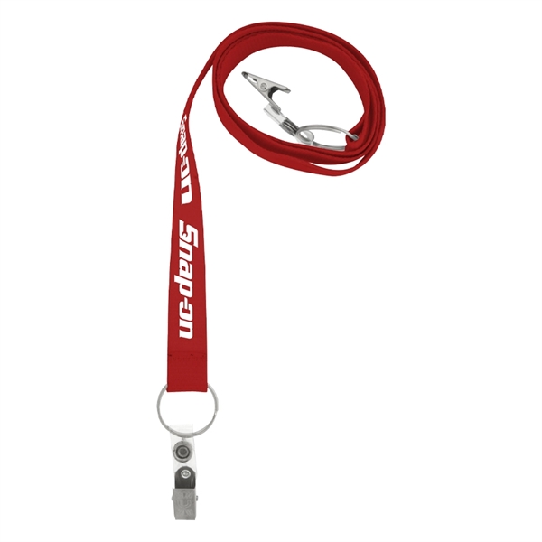 3/4 inch Recycled Econo Dual Attachment Lanyard - Image 3