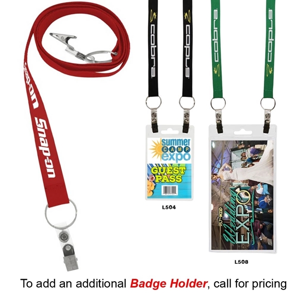 3/4 inch Recycled Econo Dual Attachment Lanyard - Image 1