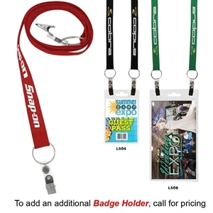 3/4 inch Recycled Econo Dual Attachment Lanyard