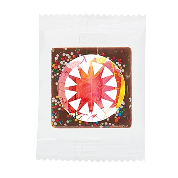 Bite Size Belgian Chocolate Squares - Rainbow Sprinkles