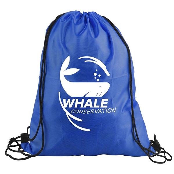 The Junior - 210D Polyester Drawstring Backpack - Image 3