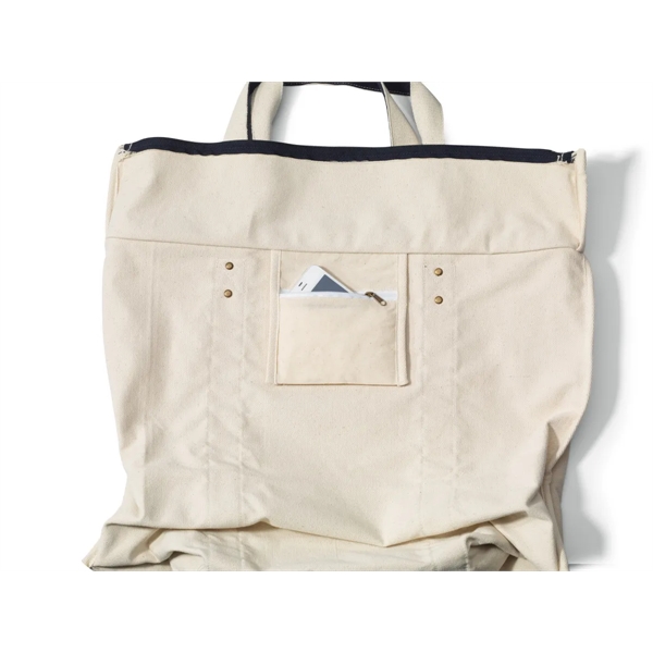 Seaside Zippered Cotton Tote - Image 7