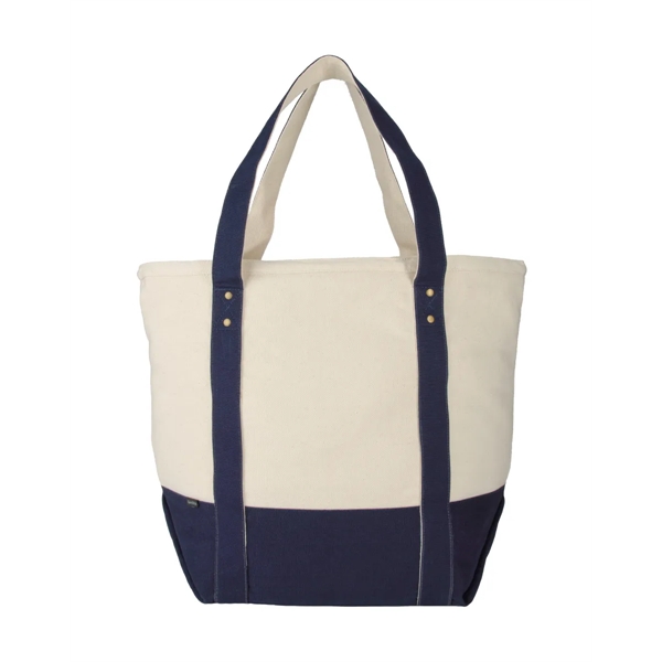 Seaside Zippered Cotton Tote - Image 8