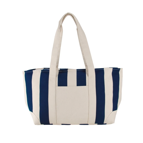 Large Striped Canvas Tote - Image 3