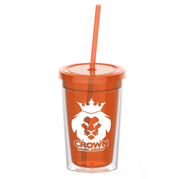 16 oz. Double-Wall Insulated Transparent Tumbler - Image 5