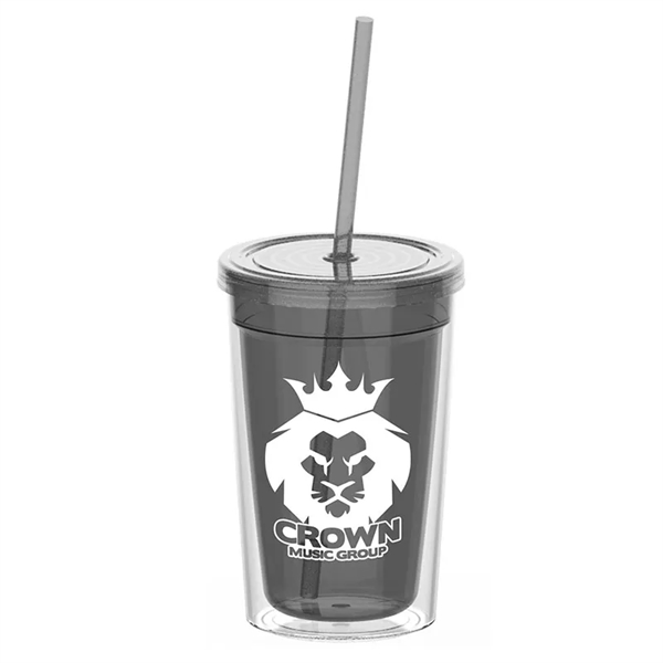 16 oz. Double-Wall Insulated Transparent Tumbler - Image 6
