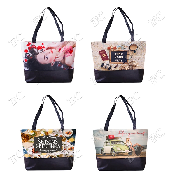 Large Two tone Sublimated Design Tote Bag - Image 1
