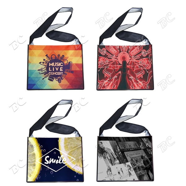 Fully Sublimated 16" x 13" Non-Woven Messenger Bag - Image 2