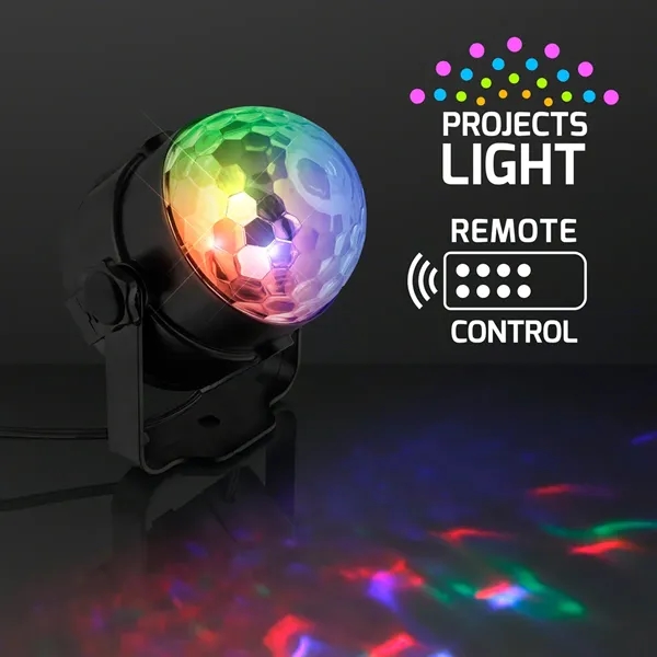 Instant Party Light Projector, 5" LED Disco Lamp with Remote - Image 1