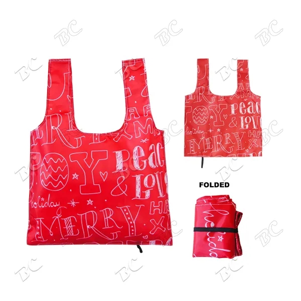 Reuseable 14"x18" Foldable Shopper Tote Bag - Image 1
