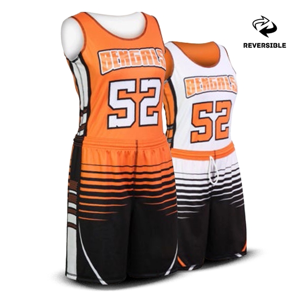 Women's Reversible Fitted Single-Ply Basketball Jersey