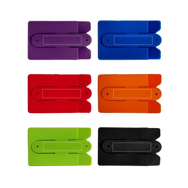 Silicone Wallet Phone Stand w/3-M Backing - Image 2