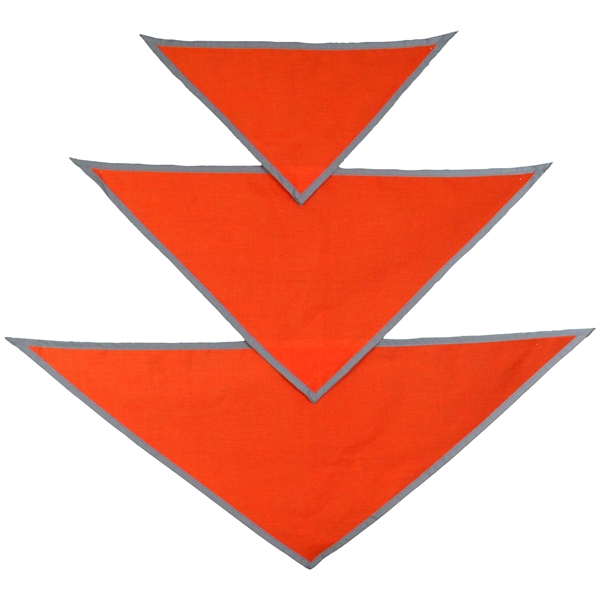 Pet triangle bandanna with reflective binding- Large - Image 3