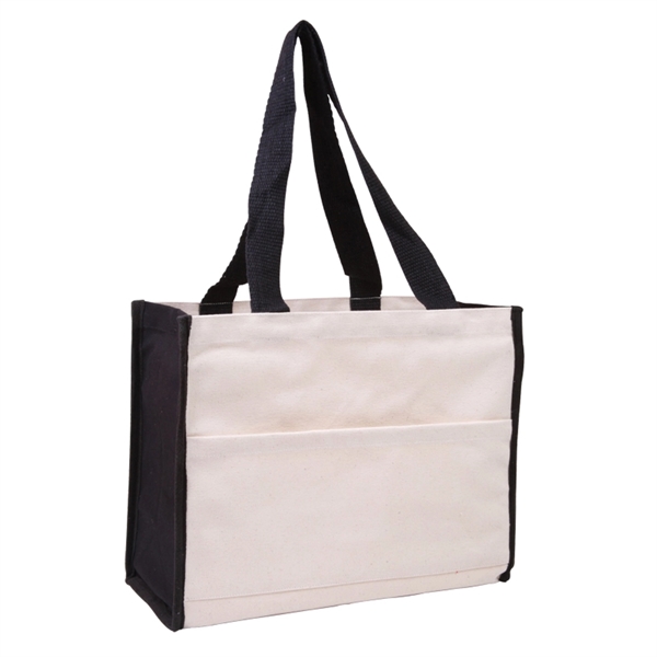 Cotton Gusset Accent Box Tote - Image 2