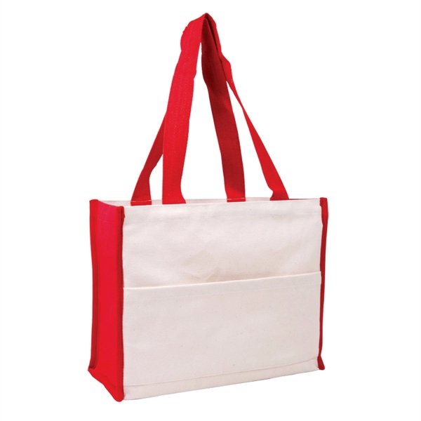 Cotton Gusset Accent Box Tote - Image 4