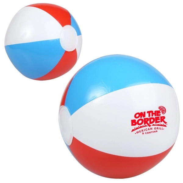 10" Red, White and Blue Beach Ball - Image 1