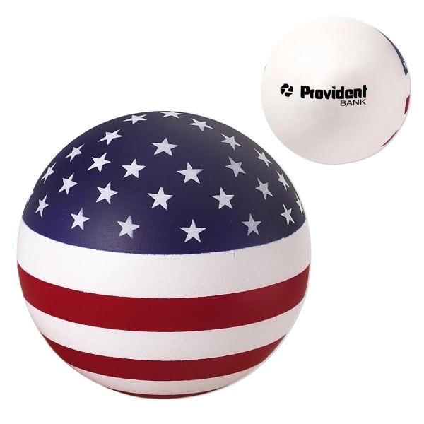 USA Patriotic Round Ball Stress Reliever - Image 1