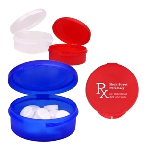 Promotional Single Compartment Plastic Pill Case