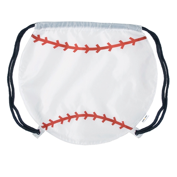 GameTime!® Baseball Drawstring Backpack - Image 2