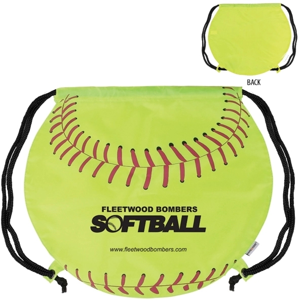 GameTime!® Softball Drawstring Backpack - Image 1