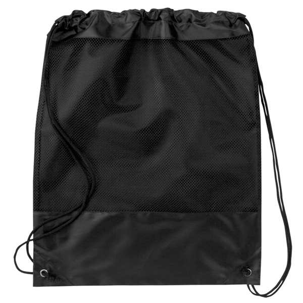 Mesh Panel Drawstring Backpack - Image 2