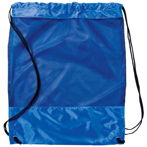 Mesh Panel Drawstring Backpack - Image 3