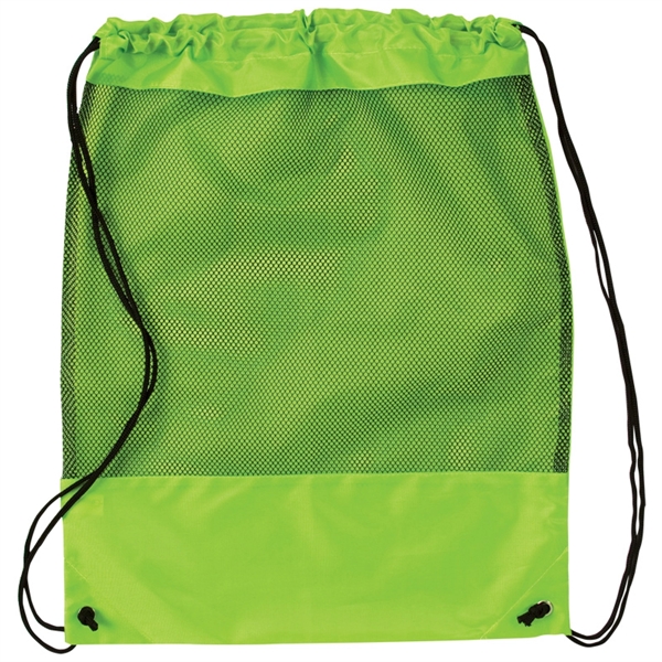 Mesh Panel Drawstring Backpack - Image 4