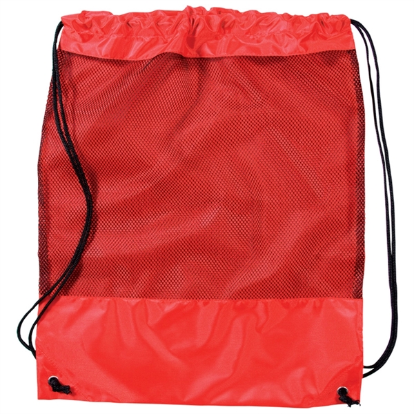 Mesh Panel Drawstring Backpack - Image 5