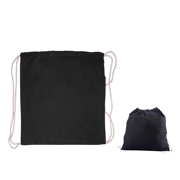 5 oz. Cotton Drawstring Cinch-Up Backpack - Image 2